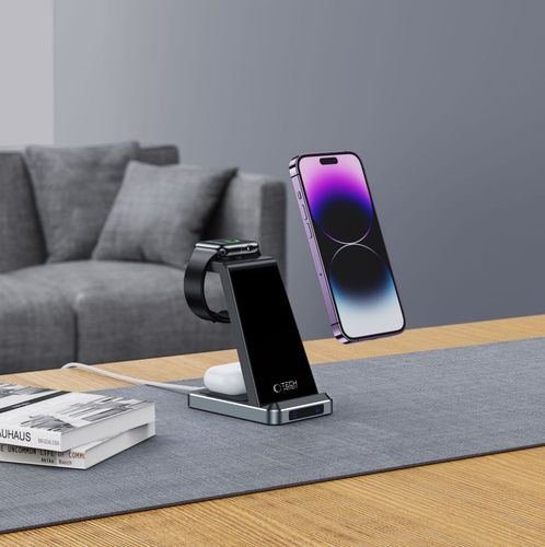 tech-protect qi15w-a26 3in1 wireless charger black na Arena.pl