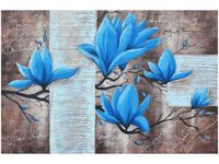 OBRAZ NIEBIESKI KWIAT MAGNOLII