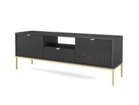 Szafka pod telewizor Nova RTV-154 czarna złoty stelaż