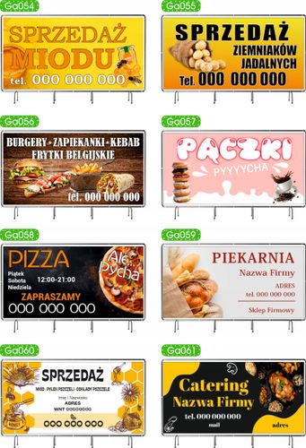 BANER REKLAMOWY 130x80 cm plandeka różne wzory KAWIARNIA CAFFE SHOP na Arena.pl