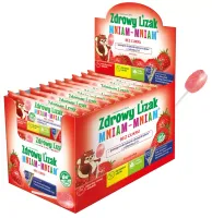 Lizak Truskawkowy z Witaminą D i C, 6g - Bezglutenowy