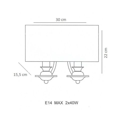 Kinkiet Berella Light Adozo Wall 2 GD BL5456 na Arena.pl