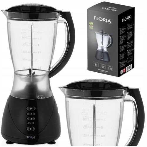 BLENDER KIELICHOWY MIKSER CZARNY BPA FREE 3 BIEGI + PULSE 300W na Arena.pl