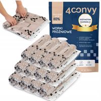 4CONVY 12x Worek próżniowy rolowany do ubrań walizki zwijany 3