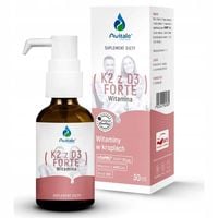 Aliness WITAMINA K2 + D3 w KROPLACH 30 ml WYSOKA DAWKA Zdrowe Kości i Zęby