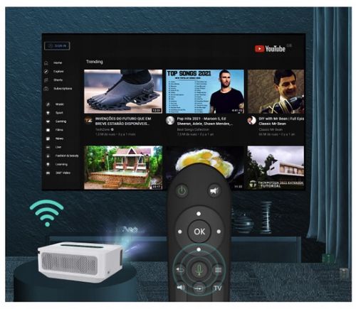 Projektor Rzutnik Full HD 4K 12000lm WiFi Android + Torba + Kabel HDMI 1m na Arena.pl