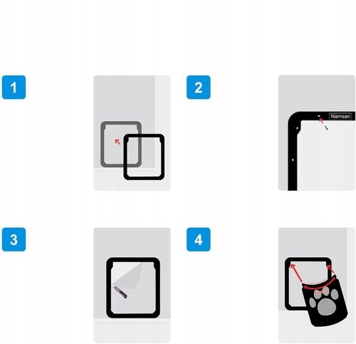 DRZWICZKI KLAPKA DLA KOTA PSA DO MOSKITIERY MAGNES na Arena.pl