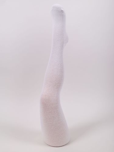 Rajstopy dziecięce dziewczęce chłopięce w prążki białe 116-122 YOCLUB na Arena.pl