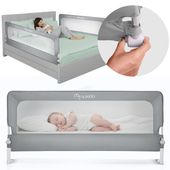 Barierka ochronna do łóżka zabezpieczająca bramka blokada 200 cm Nukido NK-228 szara