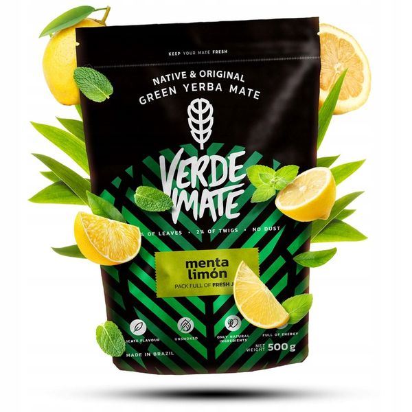 Yerba Verde Mate Green Menta Limon Cytrynowa 500g zdjęcie 4