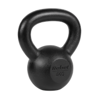 Kettlebell żeliwny 4kg kettle hantel obciążenie odważnik do ćwiczeń Rebel