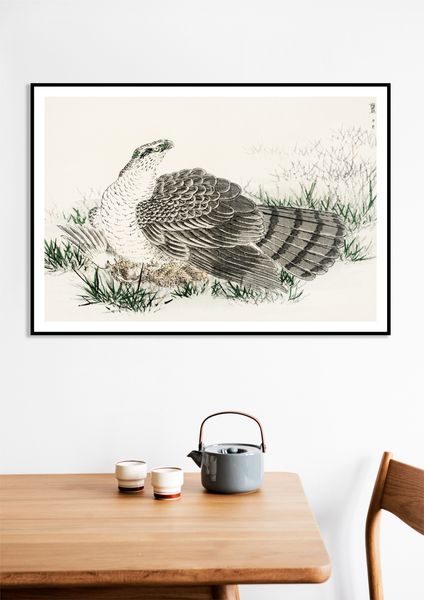 Plakat 35x25cm  Hawk-Eagle, Kashu Japoński Vintage do Salonu zdjęcie 9