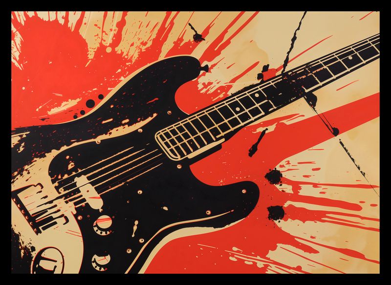 Plakat 35x25cm Gitara Elektryczna zdjęcie 2
