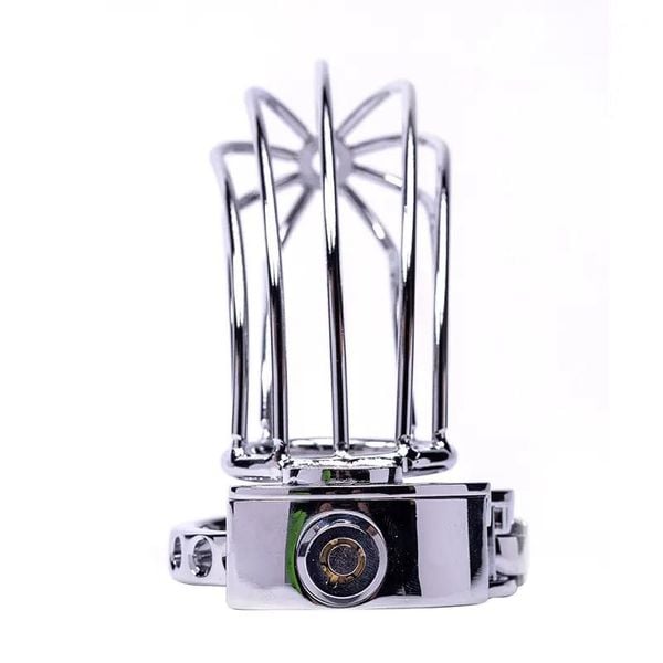 Stainless Steel Penis Cage 2 With Advanced Locking Mechanism zdjęcie 4