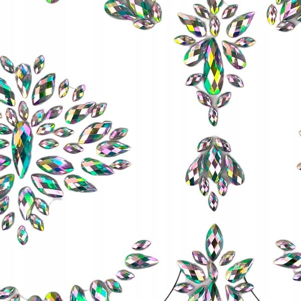 KRYSZTAŁKI Naklejki Cyrkonie BIŻUTERIA na DEKOLT zdjęcie 3