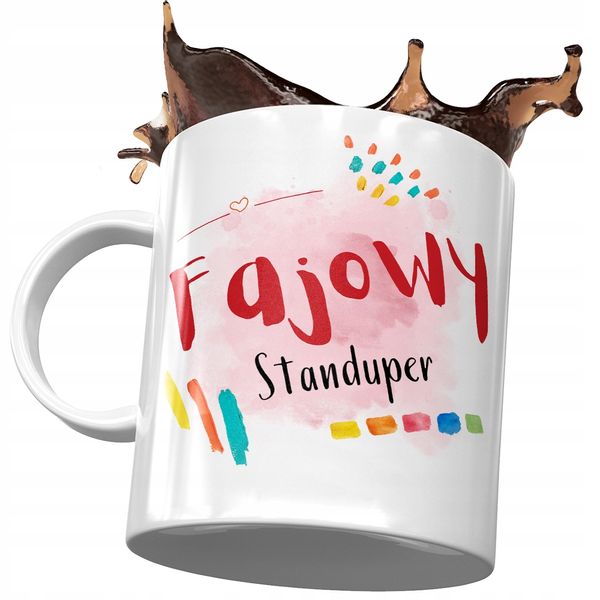 Kubek Dla Standupera Fajowy Standuper Prezent Z Nadrukiem Ze Zdjęciem zdjęcie 1