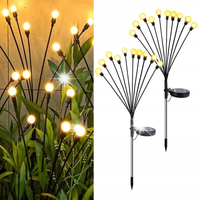 2 x Lampa Solarna Dmuchawiec 10LED Kulki Kuleczki Ogrodowa Wbijana Czujnik