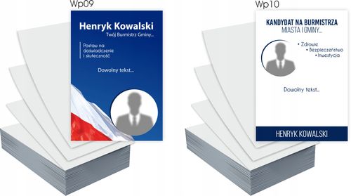 Ulotki A4 wyborcze PROJEKT GRATIS 5000 szt WYBORY KANDYDAT na WÓJTA gminy na Arena.pl