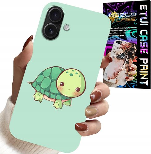 ETUI DO IPHONE 16 - SŁODKIE ŻÓŁWKI WZORY DLA DZIECI + SZKŁO na Arena.pl