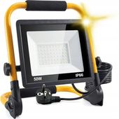 HALOGEN LED naświetlacz lampa 50W przenośny 4500K roboczy budowlany