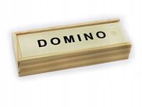 Gra DOMINO Drewniana Zabawka Klocki w Pudełku Edukacyjna Logiczna 28el.