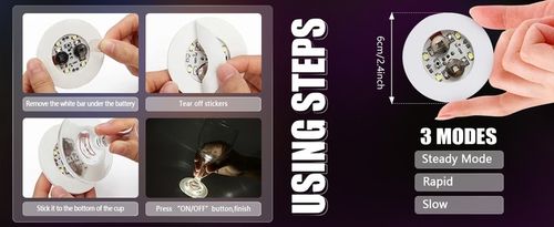 30 LED Coaster LED Naklejka LED Lampki LED do butelek na szampańskie Party na Arena.pl