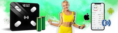 WAGA ŁAZIENKOWA ELEKTRONICZNA ANALITYCZNA BLUETOOTH DOKŁADNA SMART 25W1 na Arena.pl