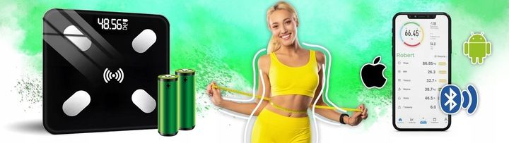 WAGA ŁAZIENKOWA ELEKTRONICZNA ANALITYCZNA BLUETOOTH DOKŁADNA SMART 25W1 zdjęcie 4