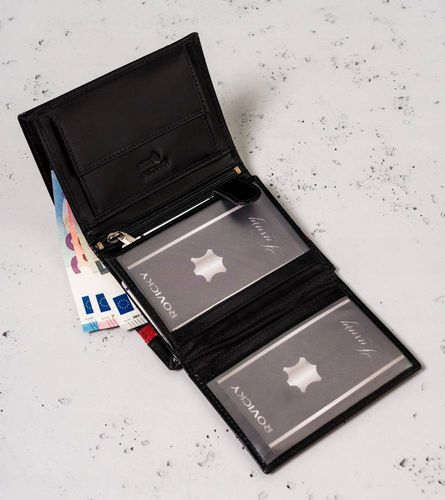 skórzany, duży portfel męski w orientacji pionowej — peterson na Arena.pl