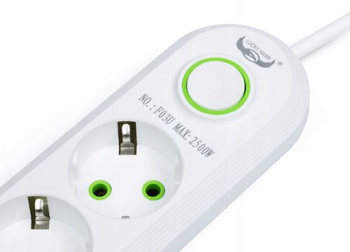 LISTWA ZASILAJĄCA ANTYPRZEPIĘCIOWA 4 GNIAZDA + 3XUSB PRZEDŁUŻACZ 3M na Arena.pl