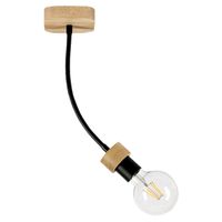 Lampa sufitowa na peszlu ALLUMER FLEX 5414174 regulowana czarna drewno