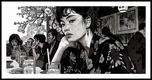 Plakat 91,3x44,5cm Czarne Kimono na Arena.pl