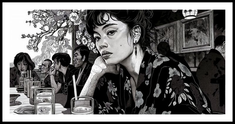 Plakat 91,3x44,5cm Czarne Kimono zdjęcie 3