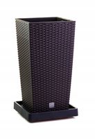 Doniczka Rattan DRTS265 + wkład + platforma jezdna