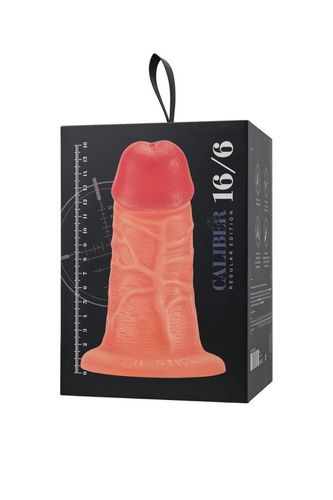 realistic dildo caliber 16/6 , pvc, flesh,  length 16cm, diameter 6cm na Arena.pl