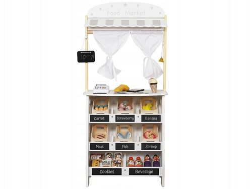 Drewniany Sklep Stragan i Teatrzyk 2w1 Kreatywna Zabawa dla Dzieci ZA5267 na Arena.pl