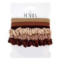 zestaw frotek gumek 6w1 na plakietce odcienie brązu, kremu gum153k