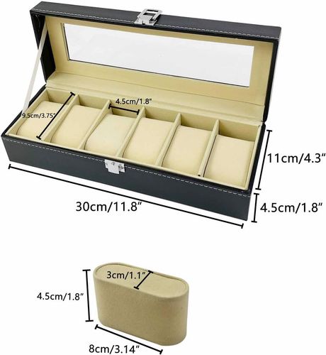 Organizer Pudełko na Zegarki Etui Szkatułka Czarny na Arena.pl