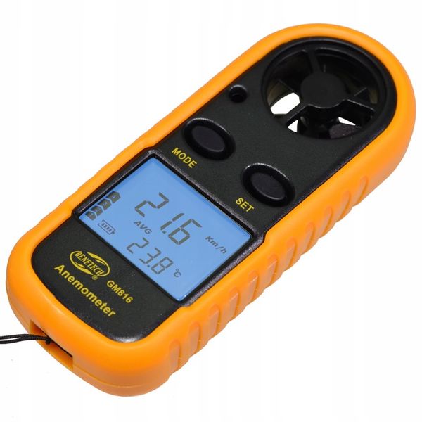 Anemometr Wiatromierz Miernik Prędkości Wiatru i Pomiar Temperatury LCD zdjęcie 10