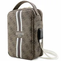 Torba organizer Guess 4G Printed Stripes - brązowa