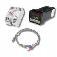 STEROWNIK REGULATOR TEMPERATURY REX C100 230 SSR + SSR 40DA + K 400C M6 1m