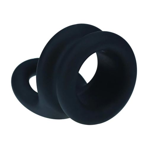 Wide Double O Silicone Cockring - S - Black na Arena.pl
