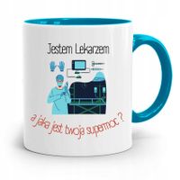 Kubek Błękitny Dla Doktora A Twoja Supermoc Z Nadrukiem Ze Zdjęciem