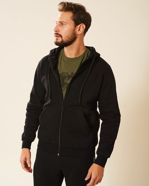 Bluza męska z kapturem czarna Ludwik Rozmiar - S zdjęcie 1