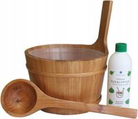 Sauna ceber + chochla + aromat Emendo eukaliptus