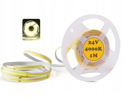 Taśma LED Neon COB 24V rolka 10m 480/m 4000K BIAŁA NEUTRALNA 10Wm 8MM na Arena.pl