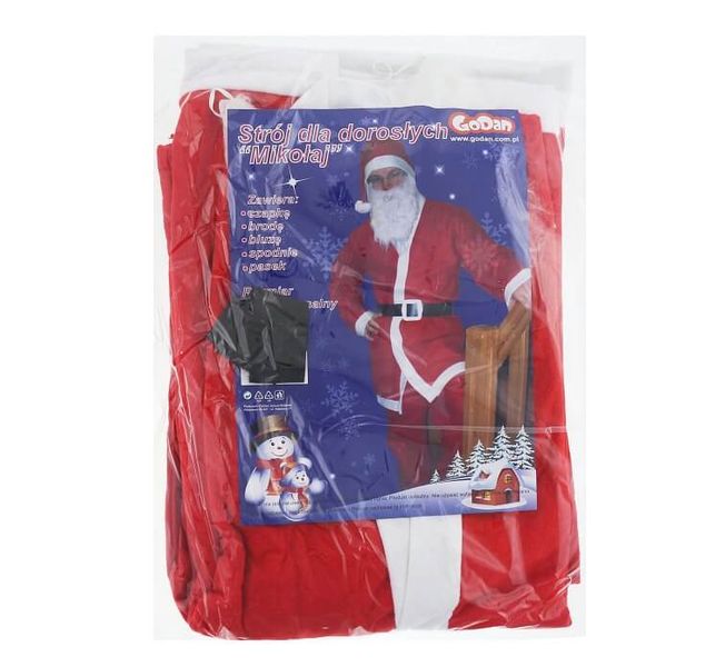 Strój świętego Mikołaja- czapka, broda, bluza, spodnie, pasek zdjęcie 2