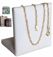 POZŁACANY Łańcuszek SREBRNY Naszyjnik (na PREZENT)