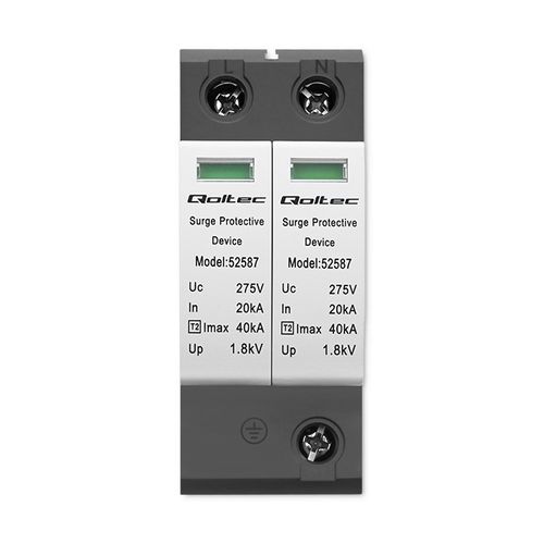 Qoltec Ogranicznik ochronnik przepięć AC 2P 275V T2 |B+C na Arena.pl