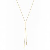 naszyjnik długi stal szlachetna pozłacana 14k złotem nst2229